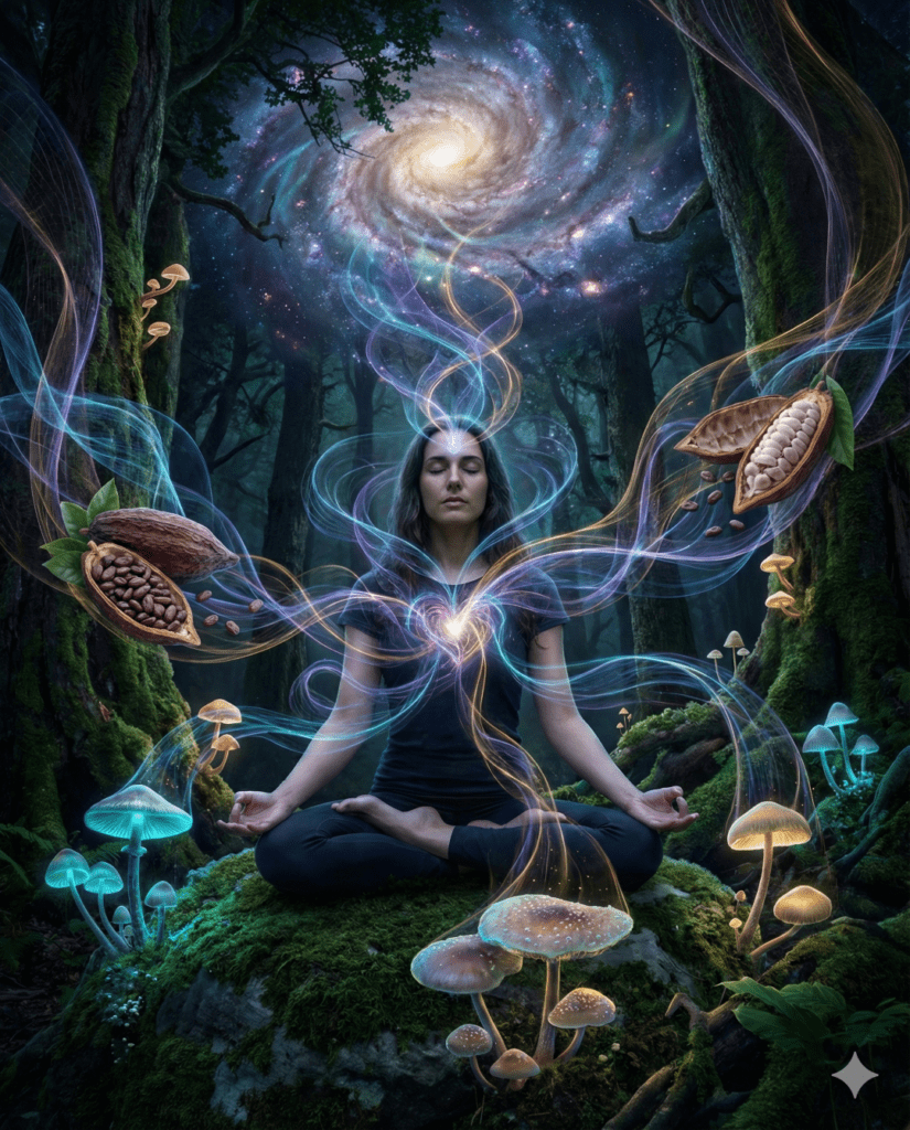 introspeccion con hongos con chocolate