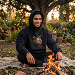 reconstrucción hoodie oversize hombre