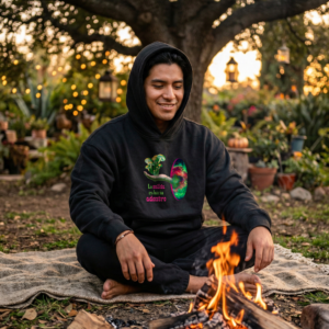 la salida es hacia adentro hoodie oversize hombre