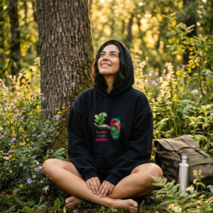 la salida es hacia adentro hoodie oversize mujer