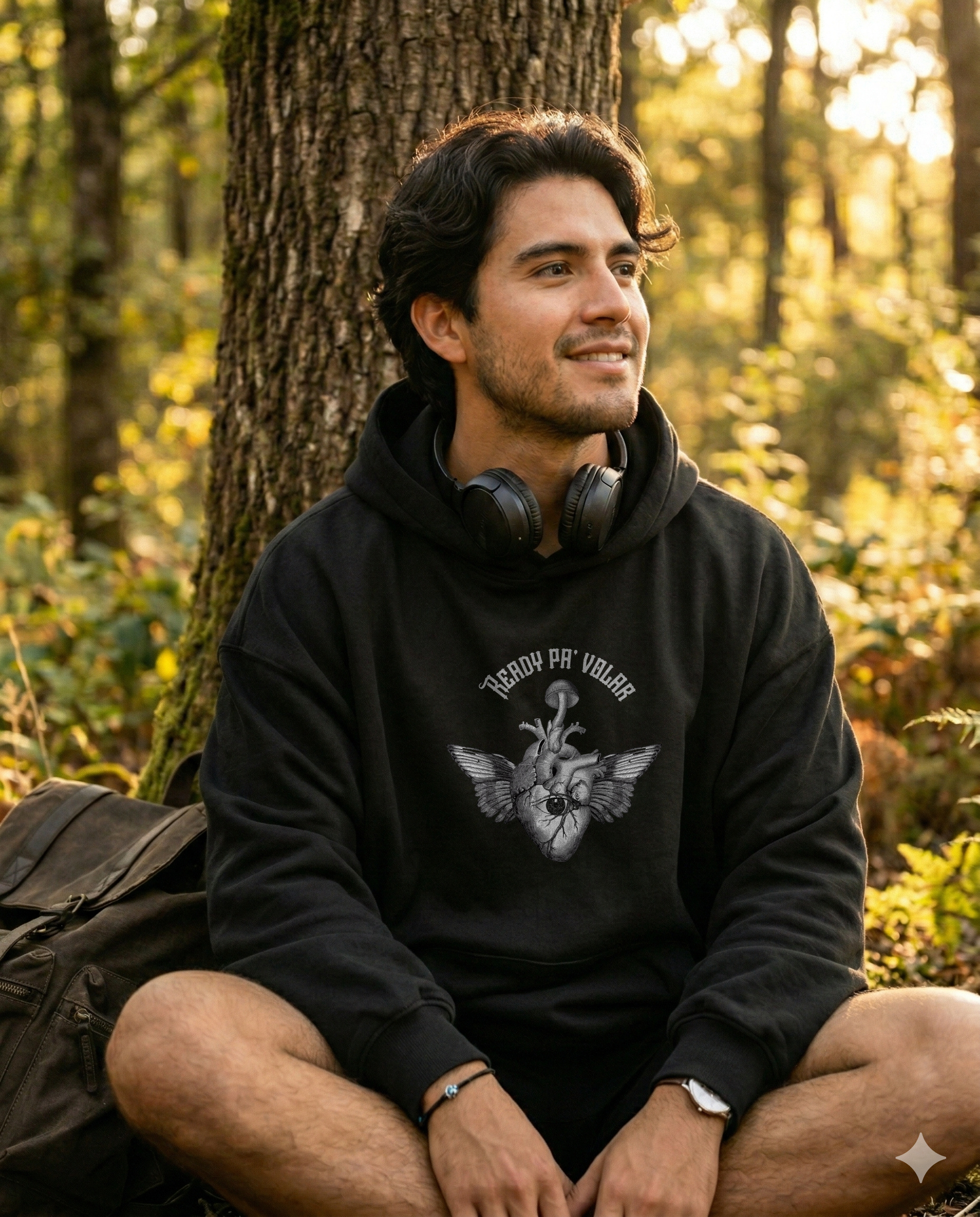 Ready pa' volar - Hoodie Oversize Hombre 1 ready pa volar hoodie oversize hombre